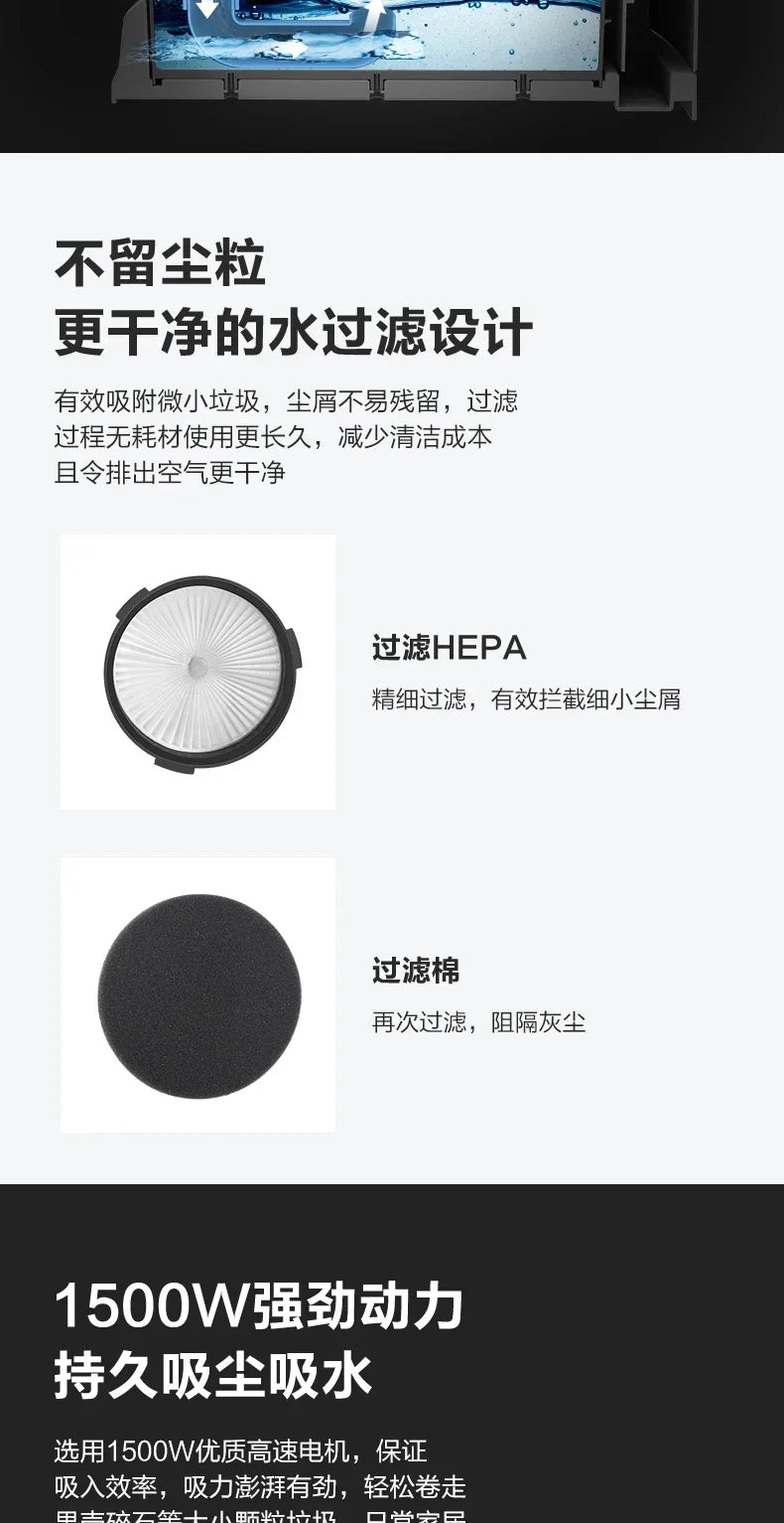 Electric Vacuum Cleaners Haier Vacum Cleaner Machine Home Appliance Water Filtration Vaccum Floor Dust Dry Wet Furniture 220v