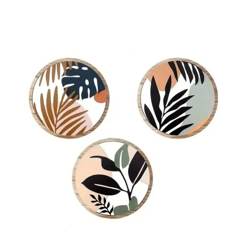 3/4pcs Bohemian Style Wooden Wall Decoration Cartoon Art Wall Hanging Creative Exquisite Background Pendant Living Room