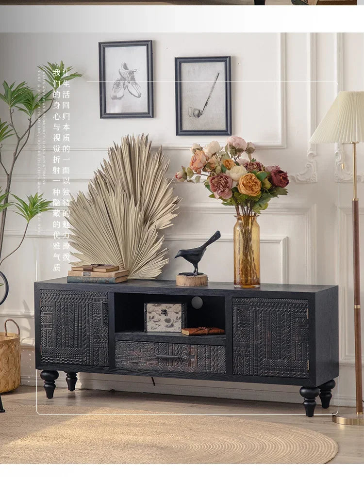 Open Buffet Solid Wood Sideboards Living Room Dresser Closets Luxury Display Cabinet Entrance Credenza Dining Room Furniture