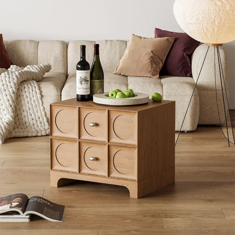 French Nordic European Nightstands Wooden Walnut Storage Bedroom Bedsides Table Cabinet Modern Unique Mesa De Noche Furniture