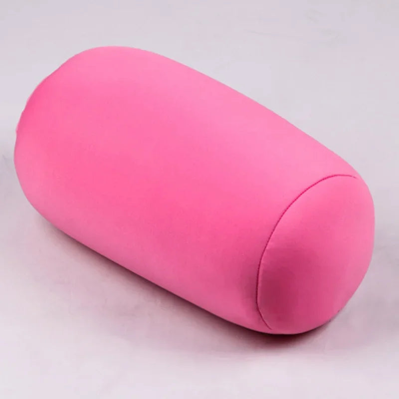 Super Soft Head PillowCase Micro Mini Microbead Back Cushion Pillow Roll Pillow Head Convenient Travel Pillow Bed Decoration