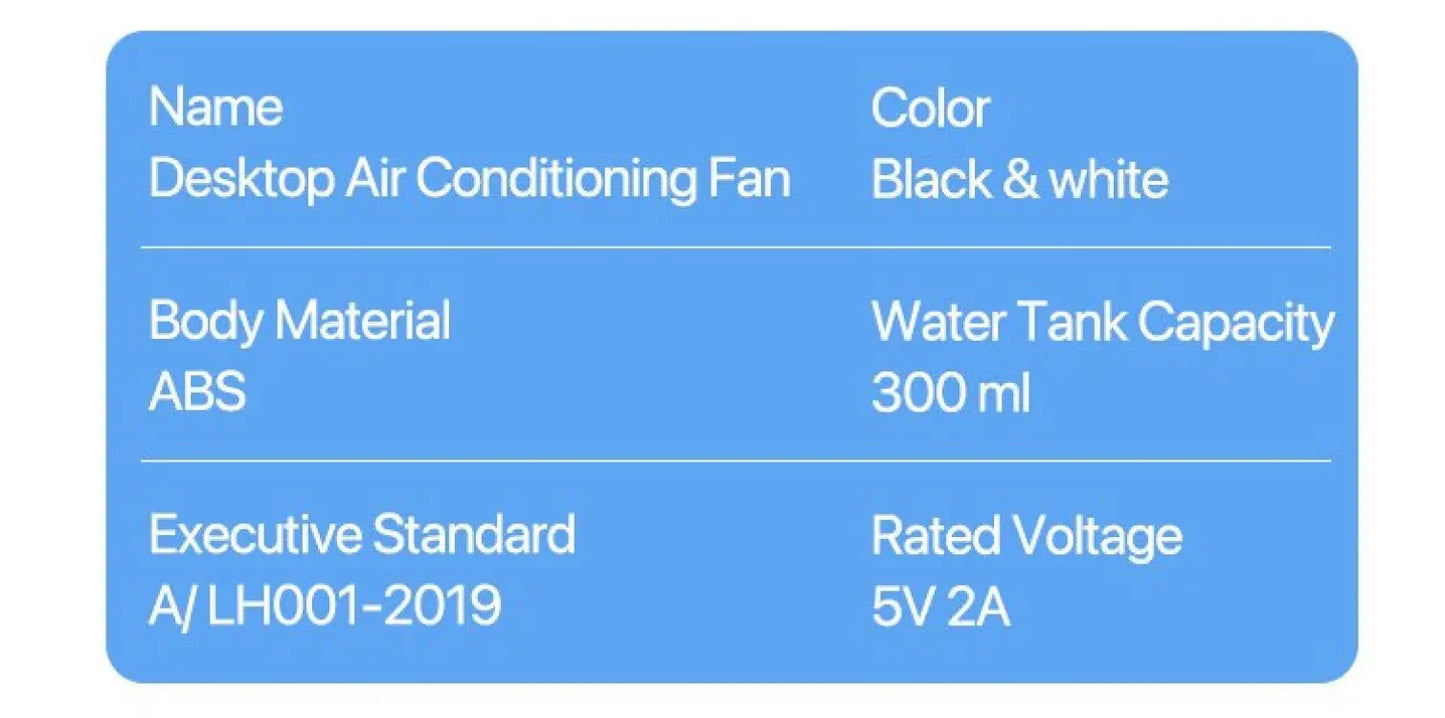 Home Dormitory Air Conditioner Fan Desktop Timer Electric Fan Portablehumidification Electric Fan Table Fan Air Cooler