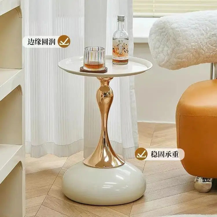 Coffee Table for Living Room Mermaid Style Side Table Nordic Balcony Household Round Table Home Decoration Garden Supplies