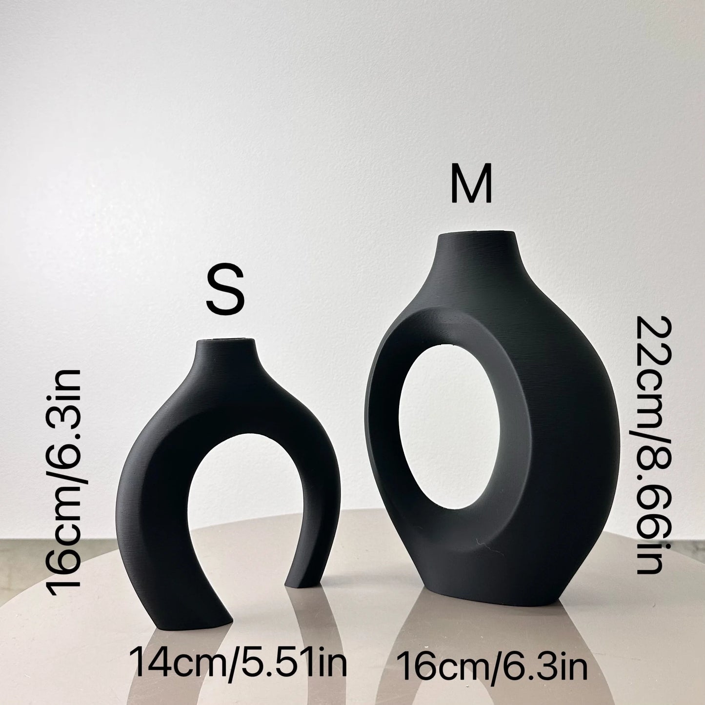 2 Piece Hug Large Size Dried Vase Max 8.66 Inch, Suitable for Home Decoration Ornaments, Office Decoration Flower Arrangement Dr