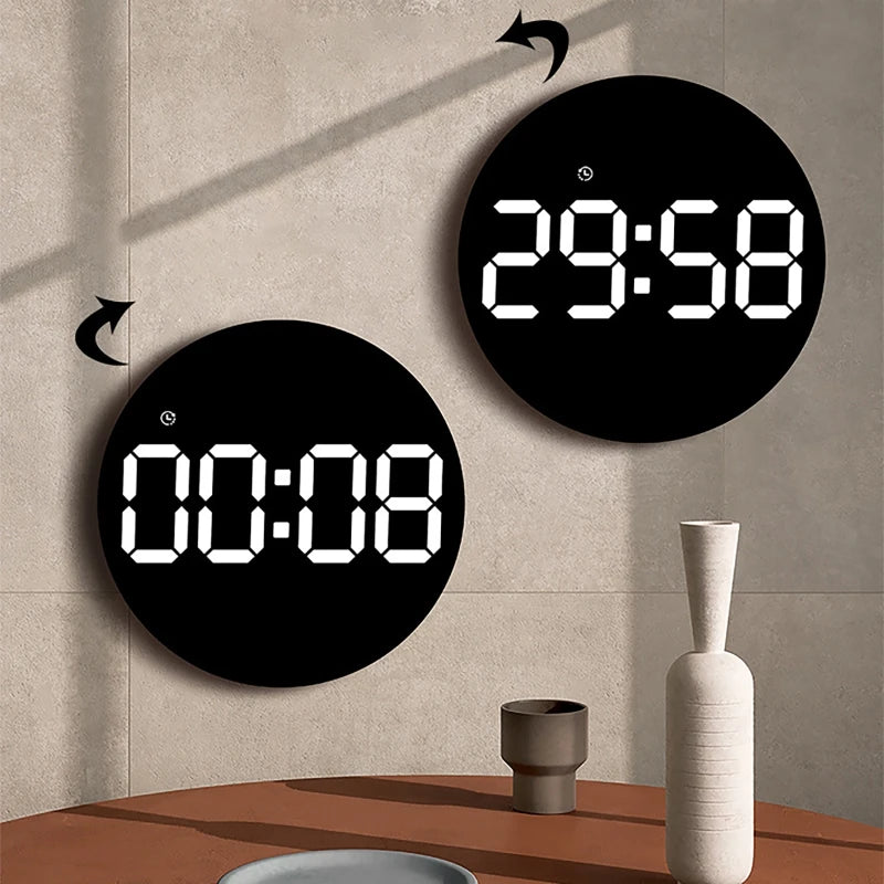 Digital Electronic Clock With calendar Large Display Wall Hanging Clock Home Deco LED Clock Smart dazzling Color Watch