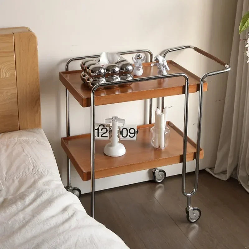 Mid Century Designer Wood Coffee Tables Utility Serving Unique Japanese Trolleys Makeup Wheels Mesa Auxiliar Bedroom Furniture