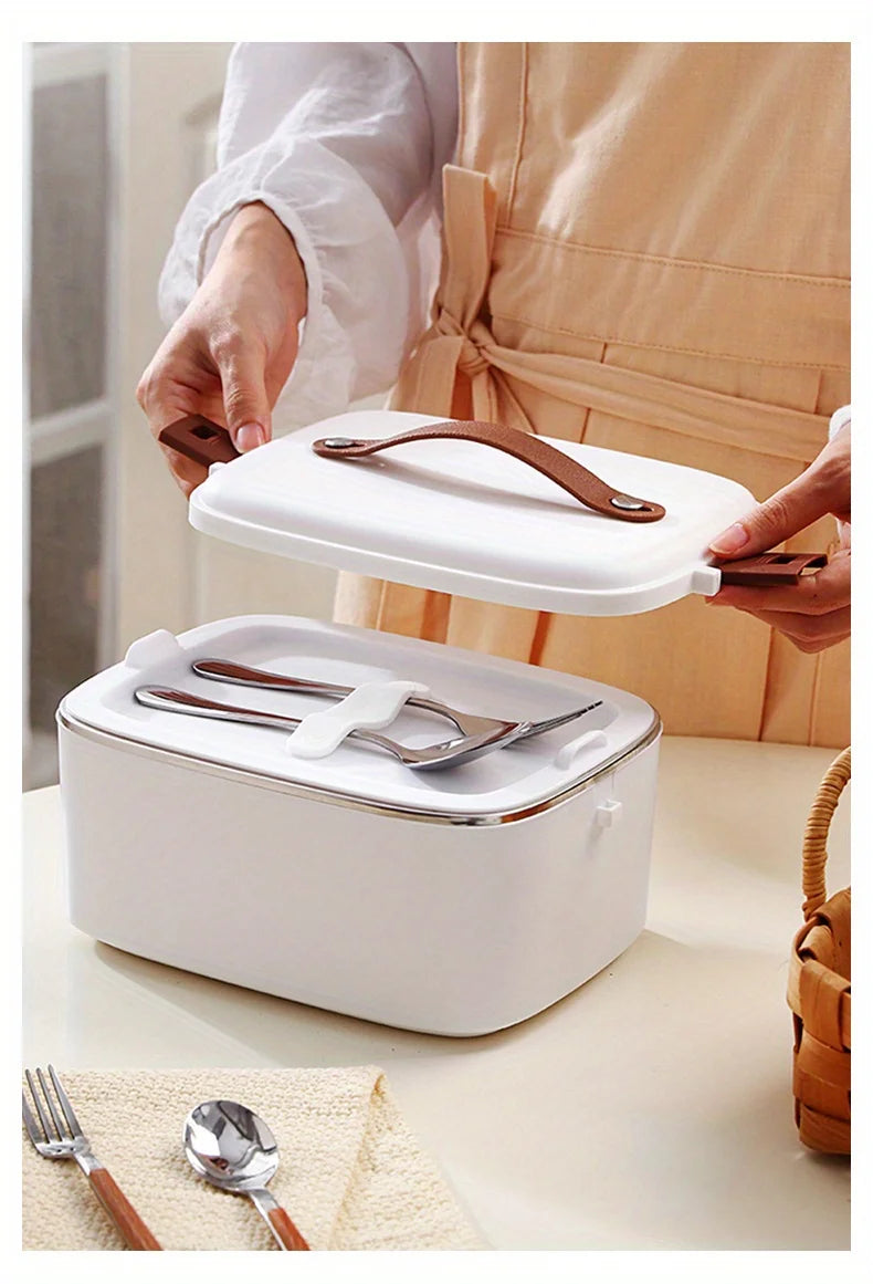 1.8L Electric Lunchbox Food Heater Car And Home Use Portable Lunch Heater Stainless Steel Portable Food Warmer,