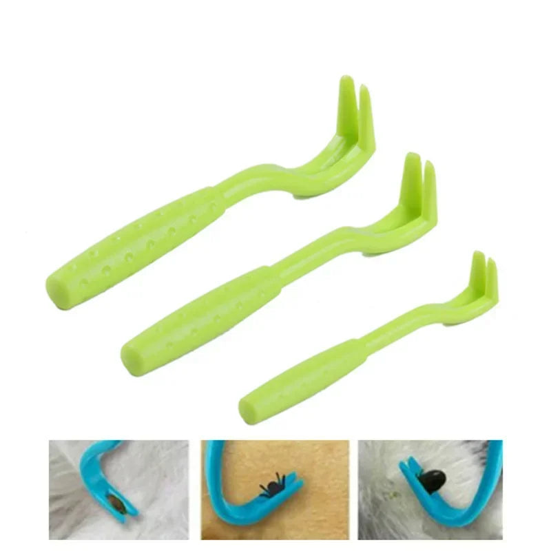 3pcs Flea Remover Hook Tick Remover Tweezer Tick Pull Pet Cat Dog Accessaries Tick Tool Pet Mites Flea Extractor Pet Supplies