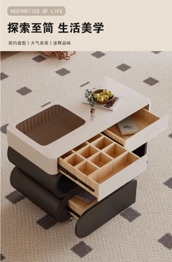 Simple Style Side Table Sofa Aesthetic Modern Style Coffee Tables Storage Drawers Mesa De Centro Sala Living Room Furniture