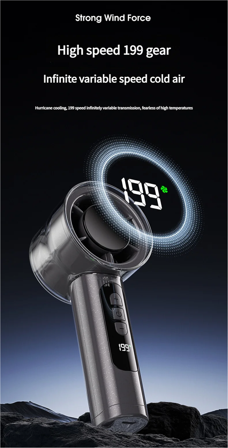 MEET SUN 199 Speed High-speed Handheld Electric Fan with USB Mini Portable Charging Small Fan Desktop Small Electric Fan