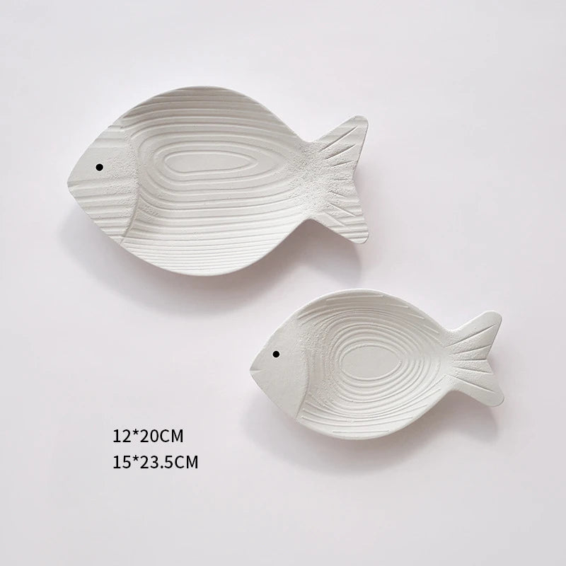 Woodiness Mediterranean Ocean Wall Stereoscopic Model Room Hotel Fish Wall Decor Decoration Size Set Can Be Hung or Placed