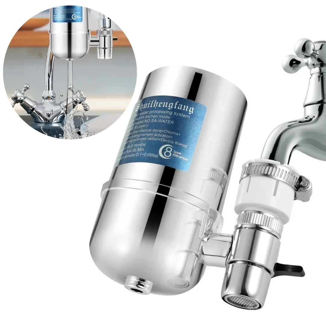 Water Filter Faucet Mount Water Filtration System Household Kitchen Water Purifier Tap Water Filter Reduce Chlorine