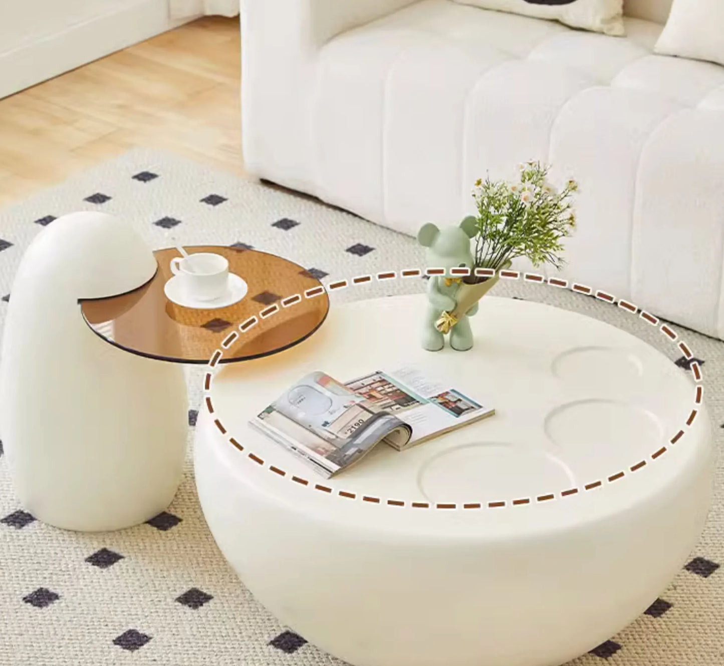 Living Room Unique Coffee Tables Cute Elegant White Classic Coffee Tables Round Nordic Muebles Para El Hogar Home Furniture