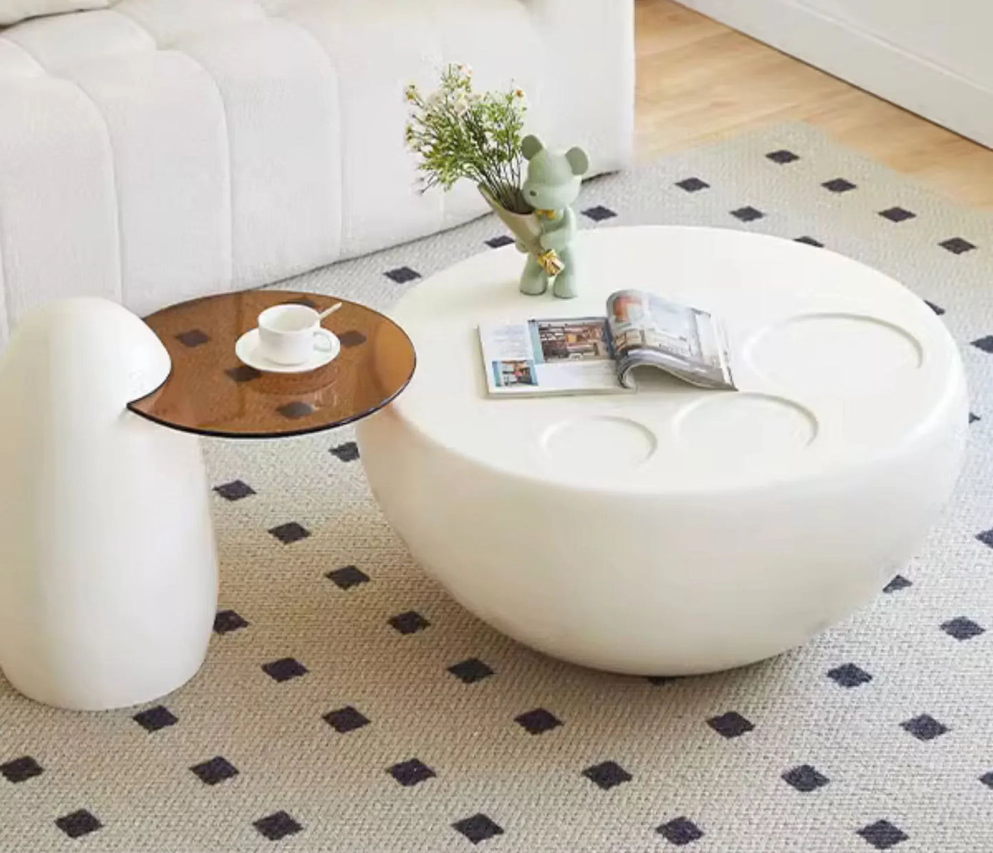 Living Room Unique Coffee Tables Cute Elegant White Classic Coffee Tables Round Nordic Muebles Para El Hogar Home Furniture
