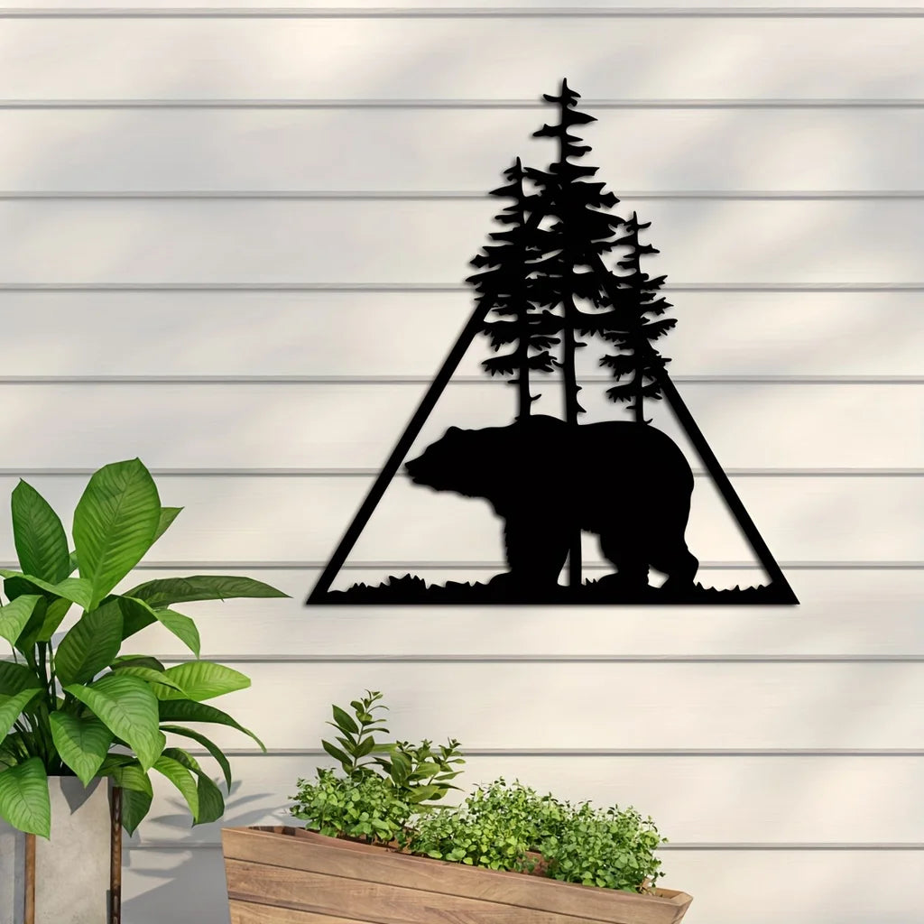 Metal Deer Art Wall Decor, Forest Deer Metal Wall Decor, Metal Forest Deer Sign Forest Deer Sign Wall decor metal wall hanging