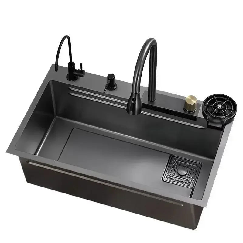Thickened 304 Sink Stainless Steel Sink Single Vegetable Basin Dishwasher Table Stainless Steel Kitchen Accessories Basin Large