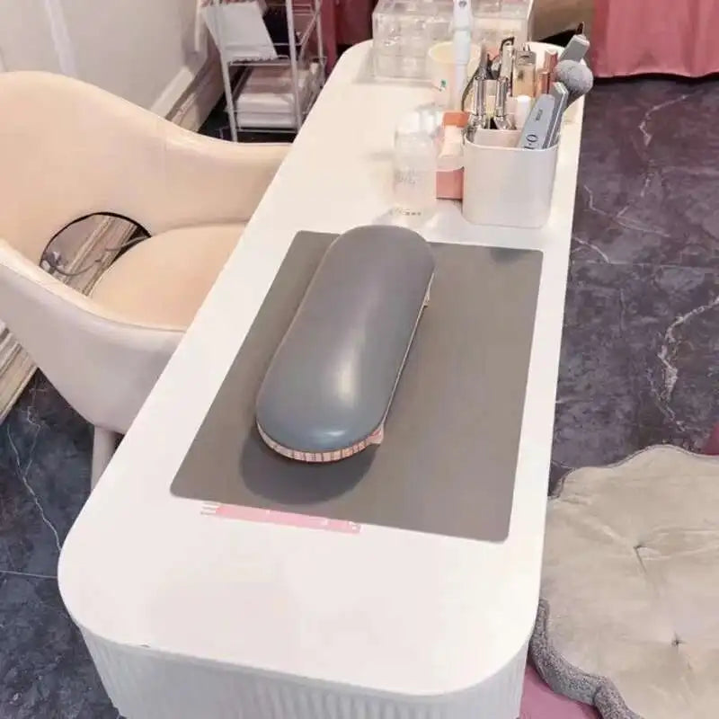 Simple Professional Nail Table Modern Luxury Nail Artist Manicure Table Wooden Storage Mesa De Manicure Salon Furniture KMNT