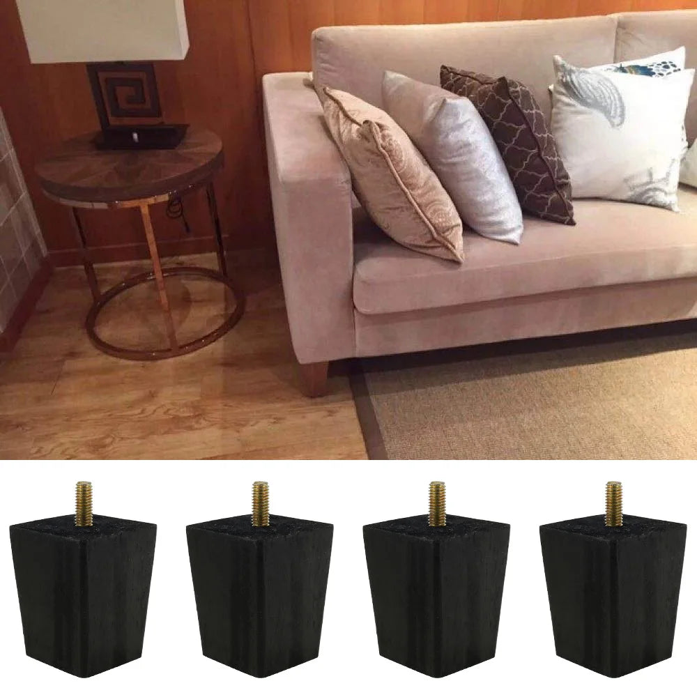Wooden Sofa Legs Replacement Height Bed Table Cabinet Furniture Replacement Leg 6/15/20cm Solid Feet Home Furniture Accessories