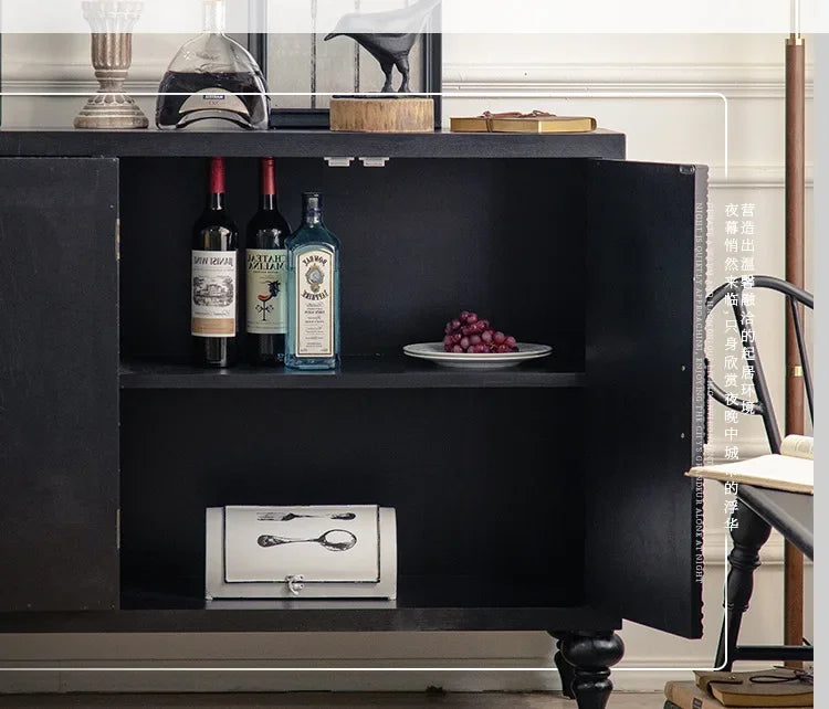 Open Buffet Solid Wood Sideboards Living Room Dresser Closets Luxury Display Cabinet Entrance Credenza Dining Room Furniture