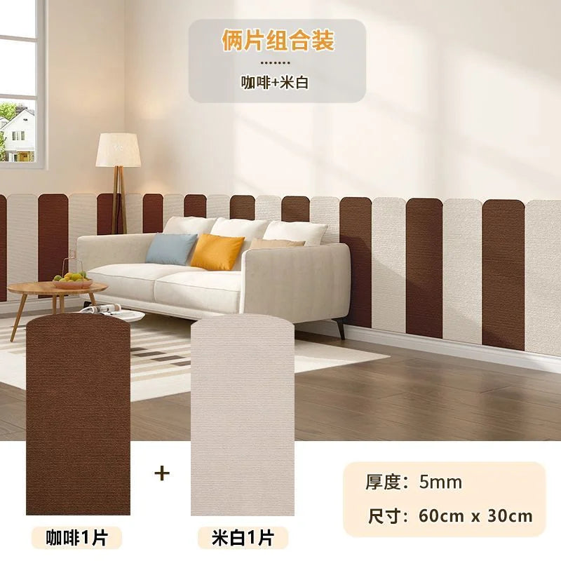 New Quality Thickened Felt Wallpaper Anti Collision Soft Package Wall Surround Stickers Tatami Bedroom Decorative Puzzle 60x30CM