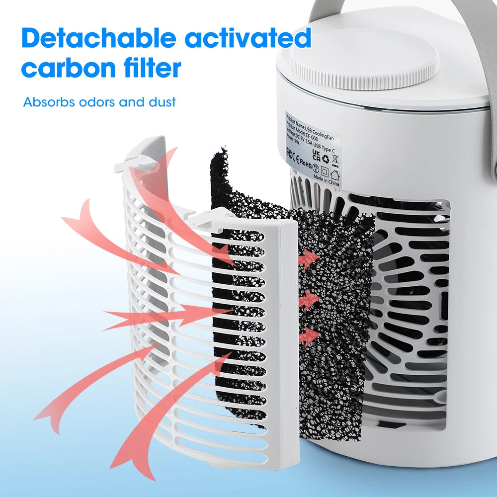 Household Air Conditioner LED Night Light Air Cooler Fan Portable Humidifier Desktop Mist Cooling Fan For Office Home Mini Fan