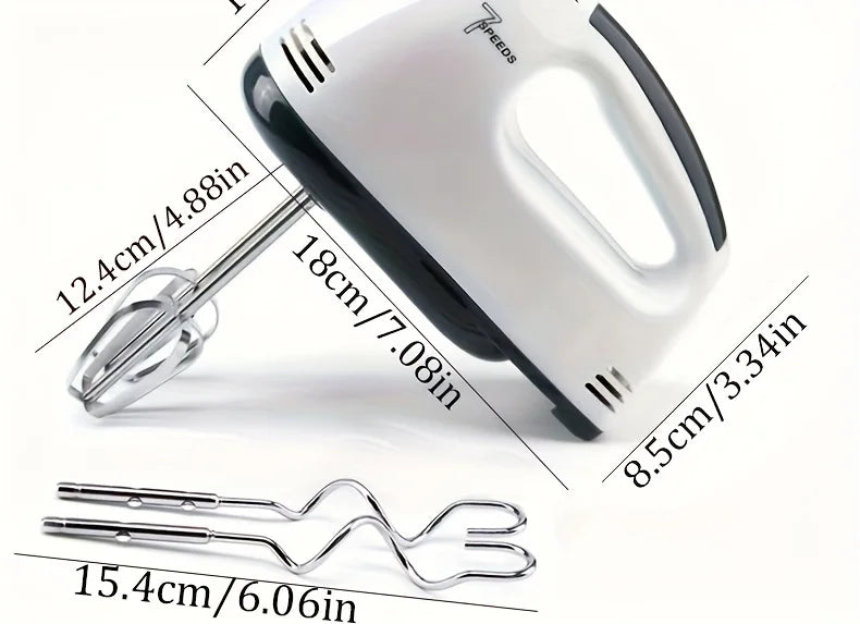 Electric Hand Mixer Kitchen Beater Spiral Whisk Stand Cake Baking Food Blender Egg Beater Cream Dough Hand Electric Mixer