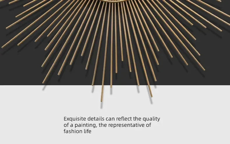 European Decorative Mirror Metal Wall Decorations Gold Sunglasses Creative Living Room Background Wall Decoration Home Decor
