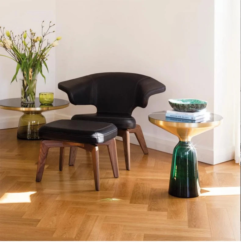 German Design Living Room Bedside Table, Sofa Side Table, Coffee Table, Indoor Round Glass, Nordic Light Luxury Coffee Table