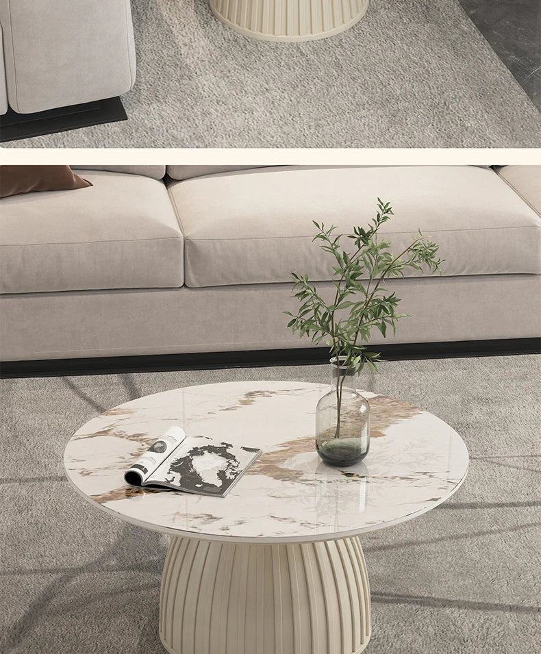 Designer White Coffee Table Round Kitchen Home Unique Coffee Tables Living Room Nordic Tavolino Da Salotto Furniture Decoration