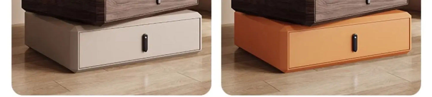 Rotating Solid Wood Nightstand Modern White Drawer Nordic Hotel Bedside Table Small Storage Mesitas De Noche Home Furniture