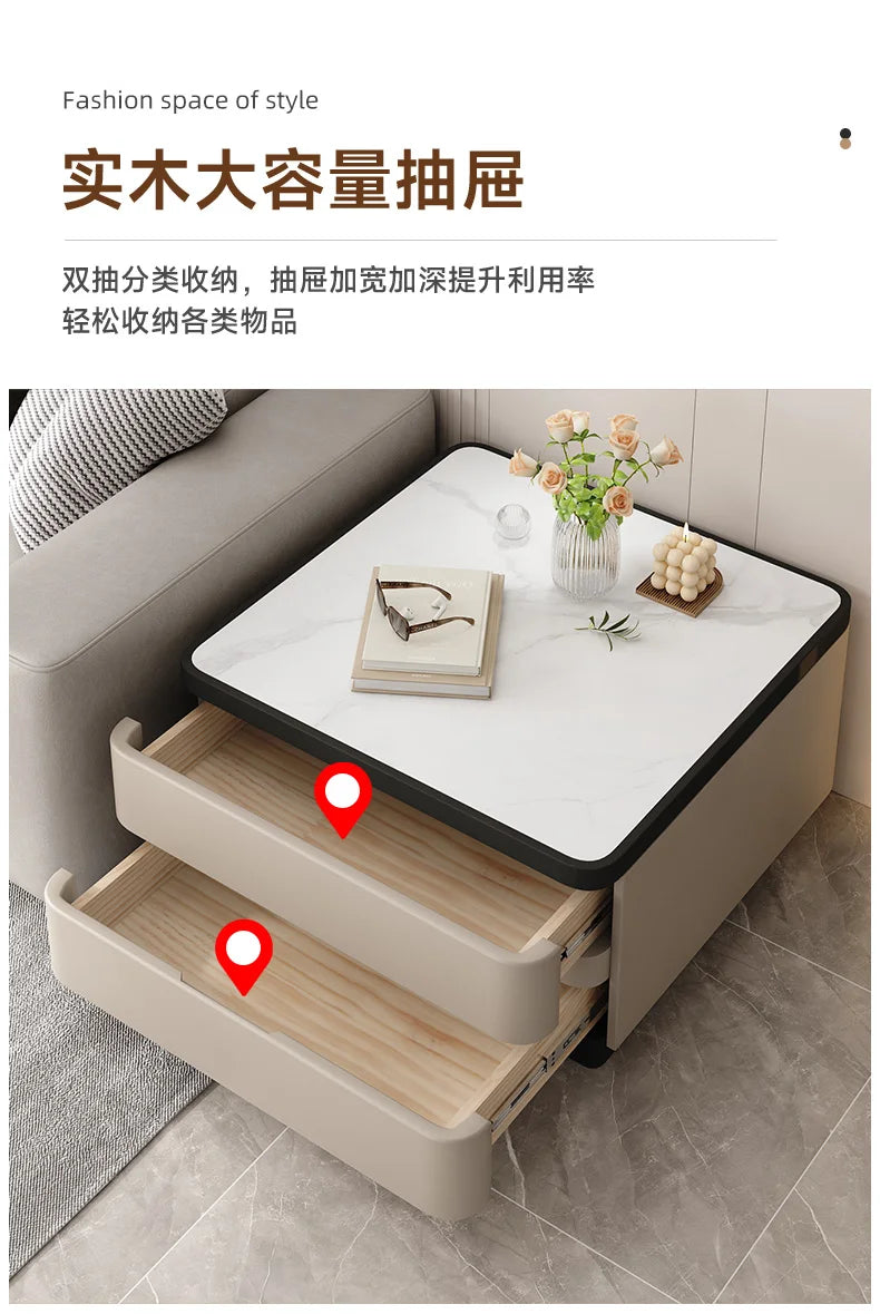 Design Minimalist Side Table Sofa Modern Elegant Unique Luxury Side Cabinets With Storage Mesita Auxiliar Furniture Living Room
