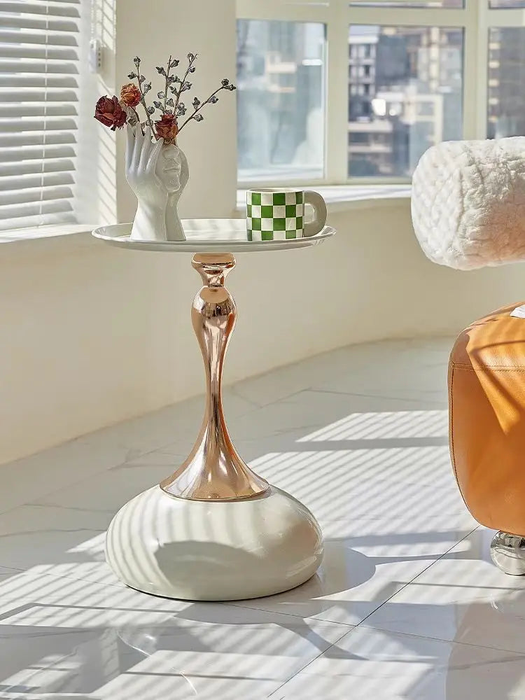 Coffee Table for Living Room Mermaid Style Side Table Nordic Balcony Household Round Table Home Decoration Garden Supplies