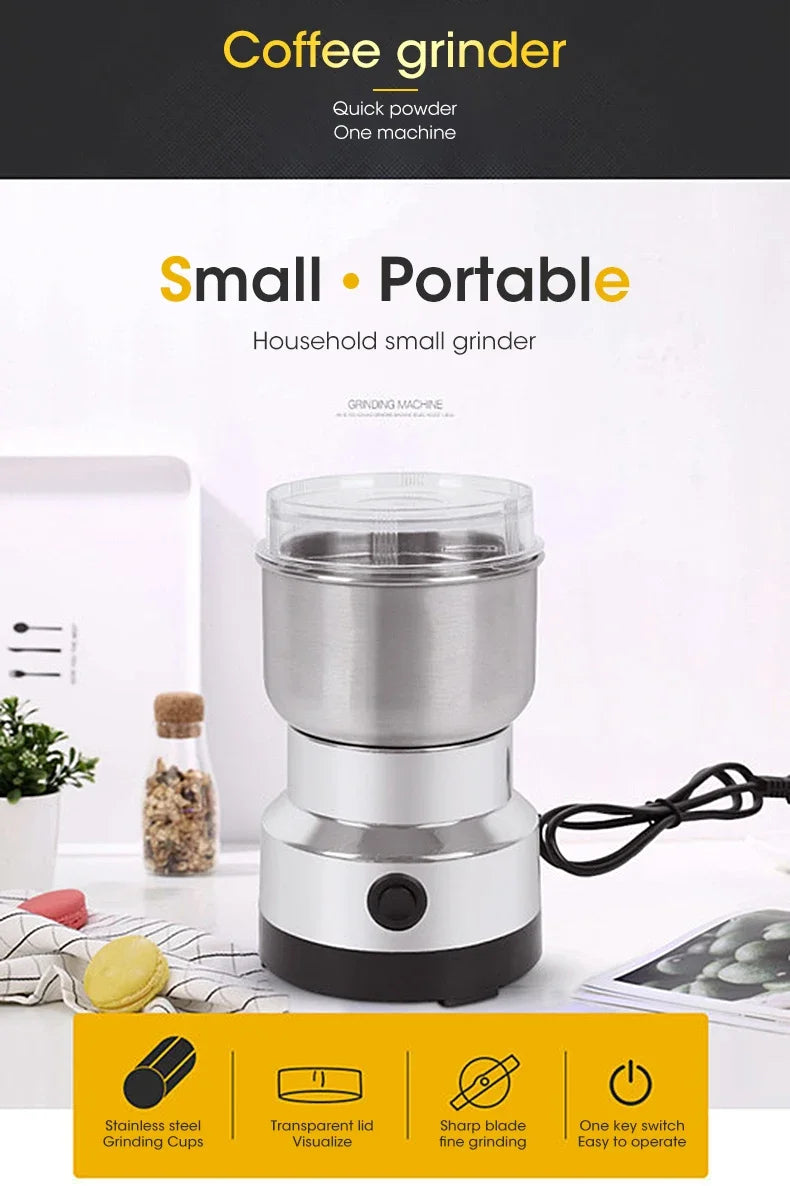 Mini Electric Grinder Household 300ml Ultrafine Baby Food Pulverizer Coffee Grinder Spice Pepper Grinder Grain Mill 4 Blades