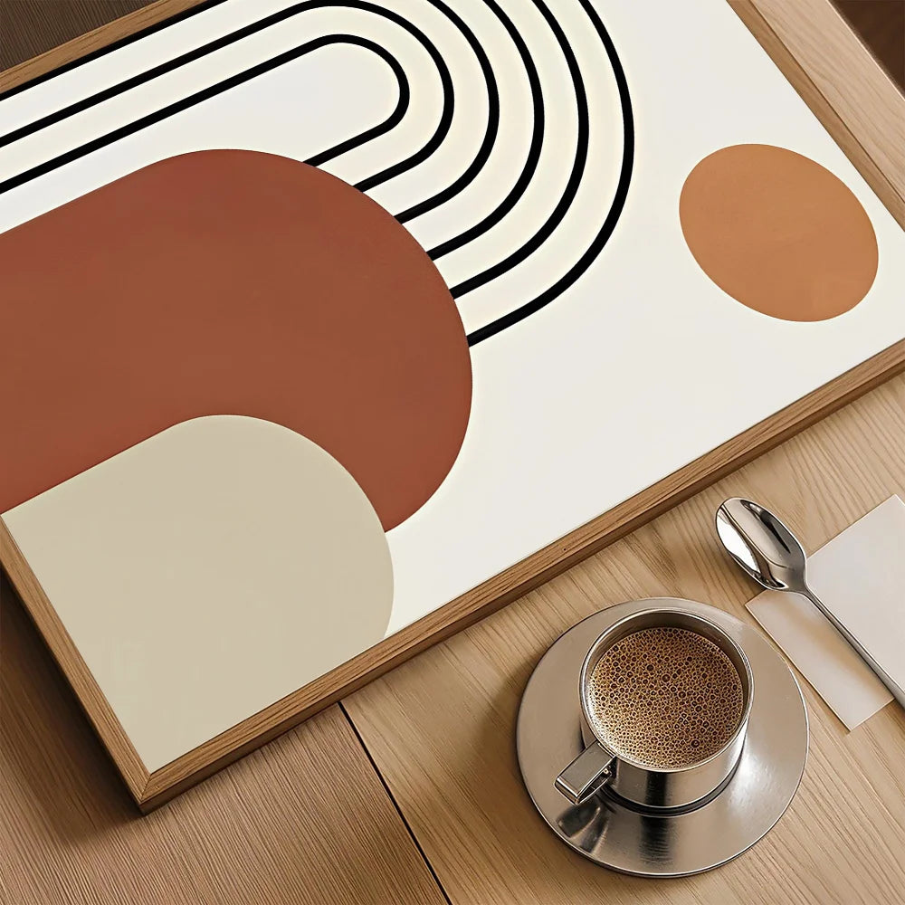 Abstract Bohemian Art Poster Self-adhesive Art Waterproof Paper Sticker Coffee House Bar Room Wall Decor