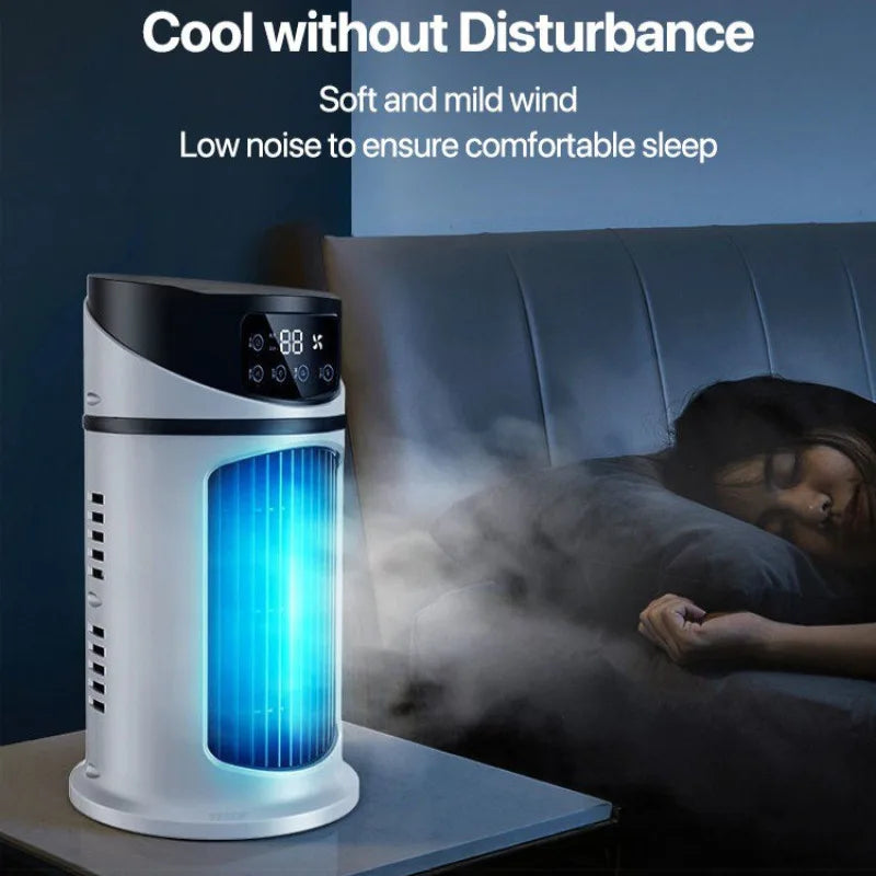 Home Dormitory Air Conditioner Fan Desktop Timer Electric Fan Portablehumidification Electric Fan Table Fan Air Cooler