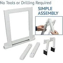Air Conditioner Bracket - No Tools or Drilling Required - Heavy Duty Steel Holds 200 Pounds - Fits 19.25Hx17.25L Window