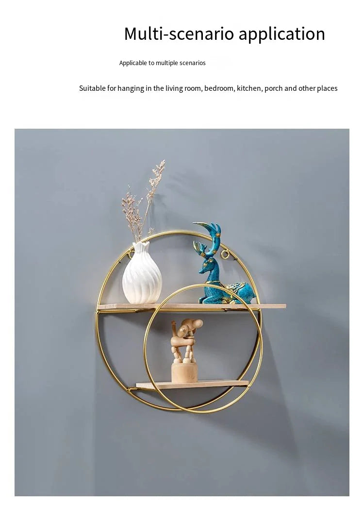 Nordic style creative restaurant wall decoration living room wall storage milk tea shop wall shelf