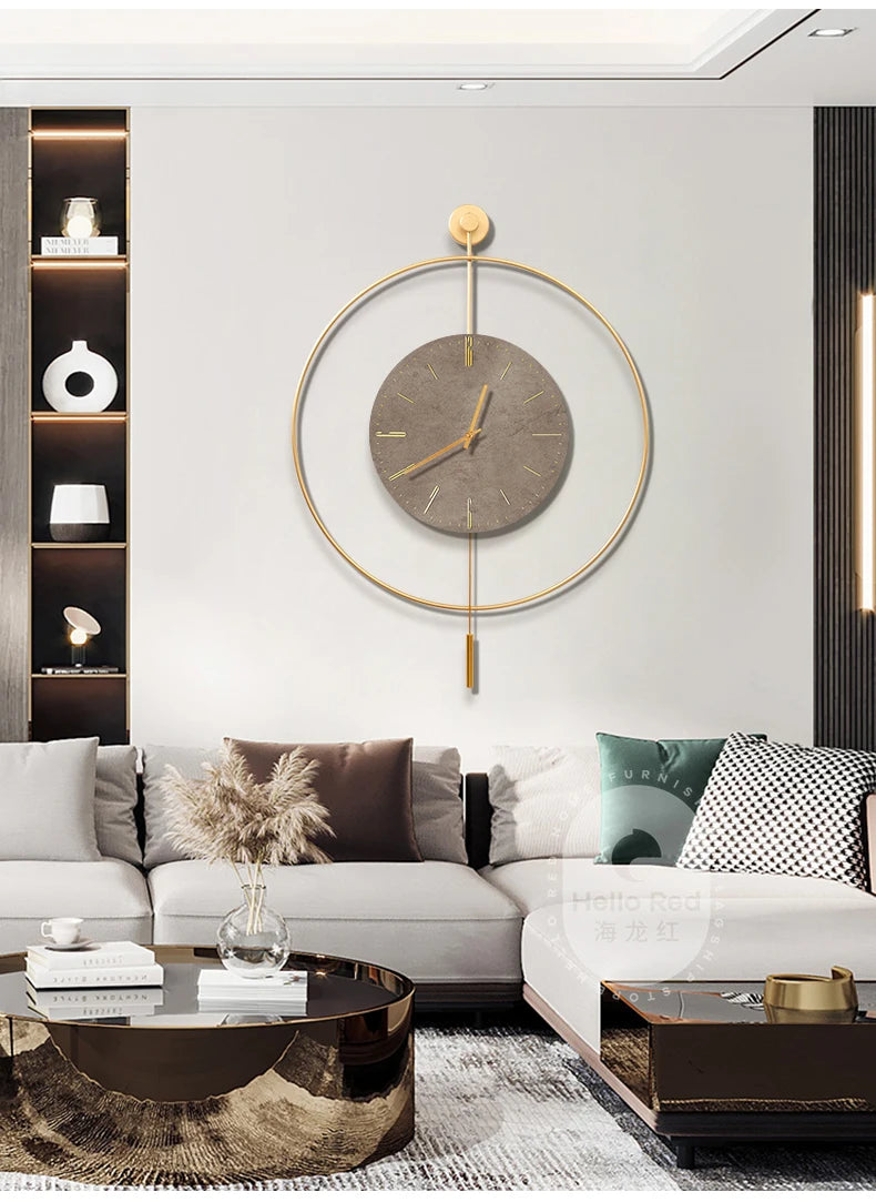 Classic Luxury Clocks Wall Art Quiet Minimalist Interior Wall Clock Modern Design Reloj Pared Decorativo Room Decorarion