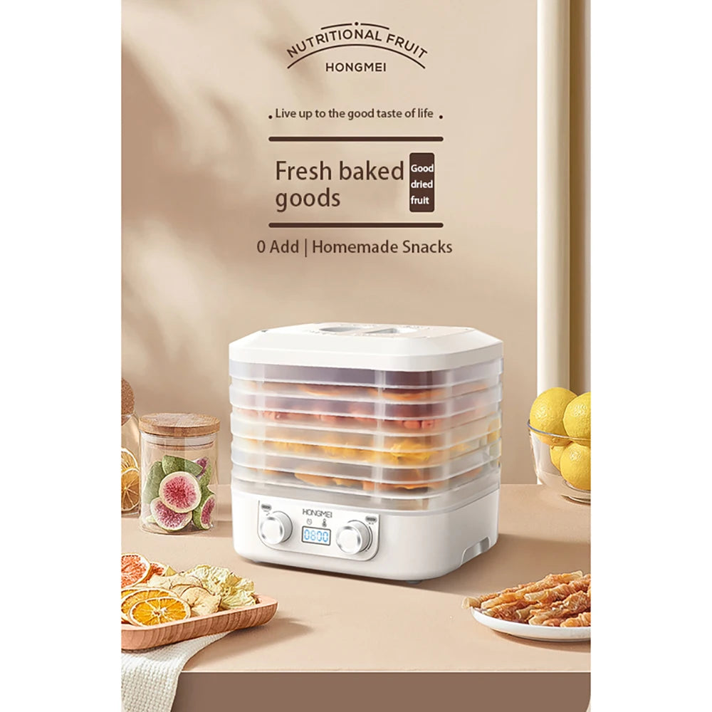5 Layer Smart Electric Food Dryer 110V 220V Fruit Vegetable Dehydrator Machine for Dry Beef Jerky Meat Fish Tea 식품건조기 음식짤순 건조기시트