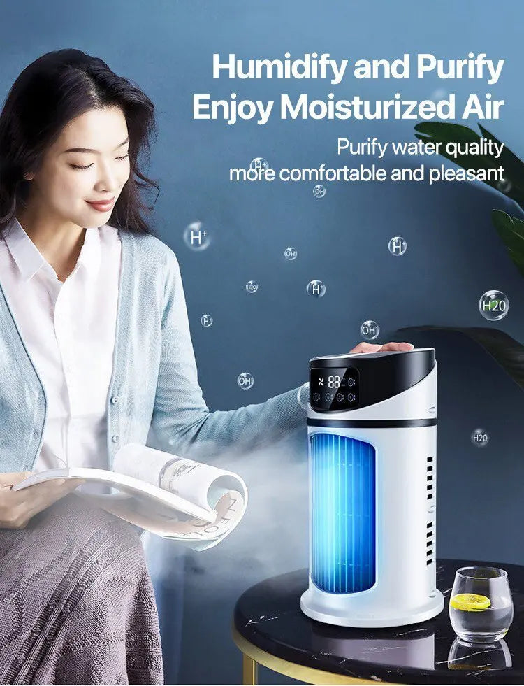 Home Dormitory Air Conditioner Fan Desktop Timer Electric Fan Portablehumidification Electric Fan Table Fan Air Cooler