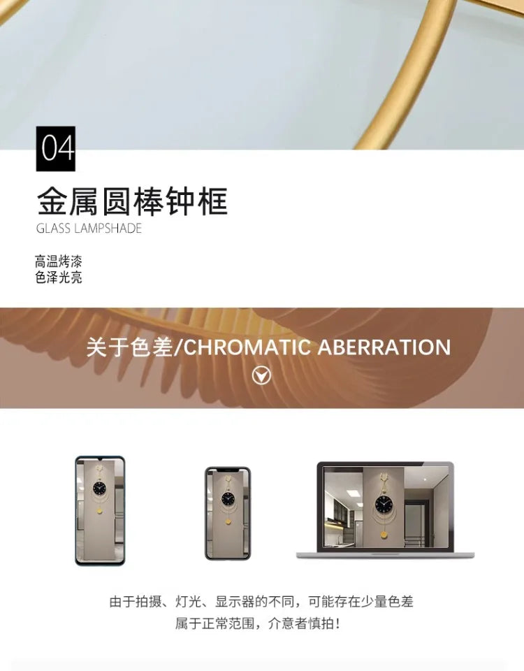 Modern Bedroom Wall Clocks Luxury Design Quiet Metal Wall Clocks Gold Black Reloj Pared Decorativo Furniture Living Room