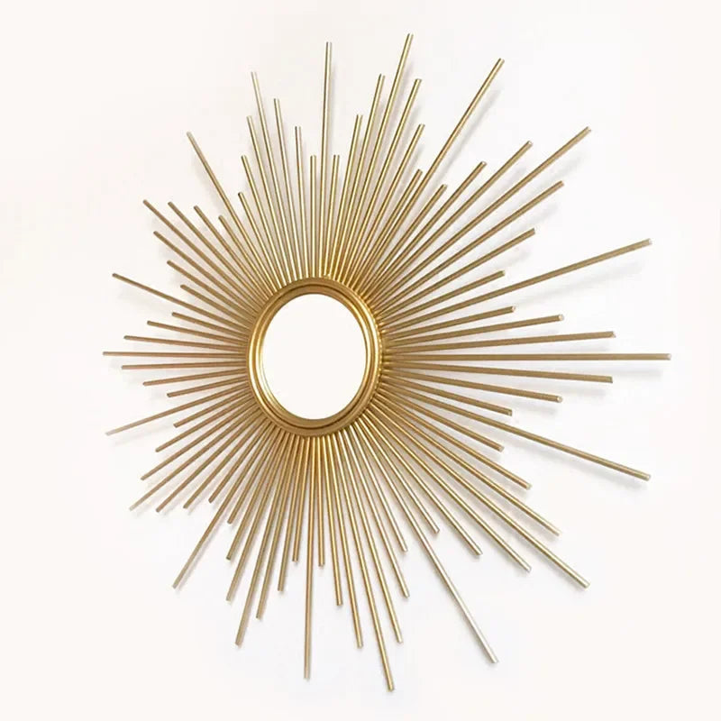 European Decorative Mirror Metal Wall Decorations Gold Sunglasses Creative Living Room Background Wall Decoration Home Decor