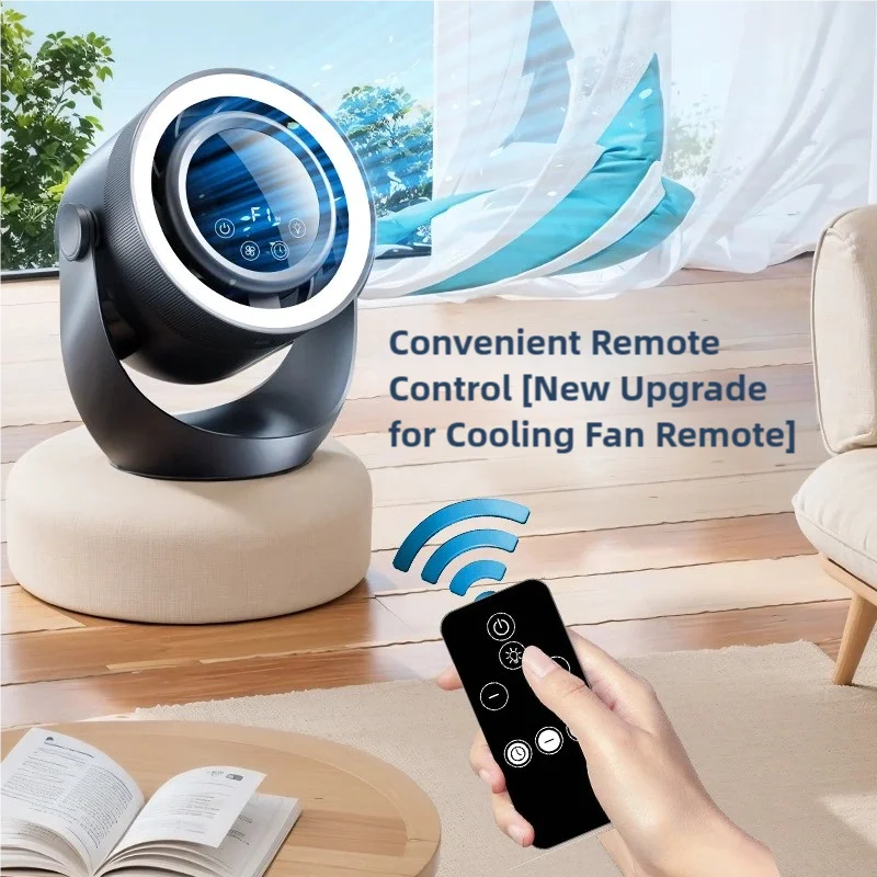 New Remote Control Smart Appliances 5000mAH touch screen remote control desktop high speed circulation fan style bladeless fan