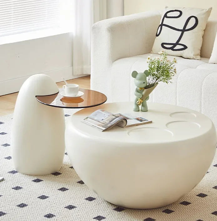 Living Room Unique Coffee Tables Cute Elegant White Classic Coffee Tables Round Nordic Muebles Para El Hogar Home Furniture