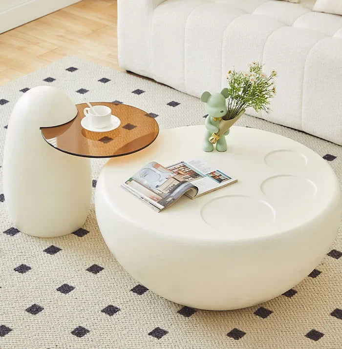 Living Room Unique Coffee Tables Cute Elegant White Classic Coffee Tables Round Nordic Muebles Para El Hogar Home Furniture