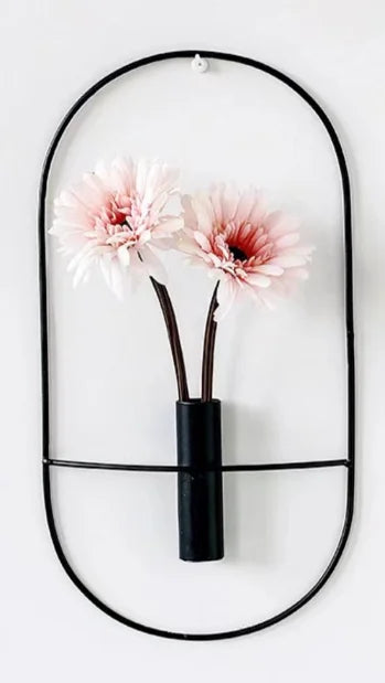 Wall Decoration Flower Vase Rack Iron Wall Hanging Creative Nordic Style Aesthetic Room Decor Living Room Decoration Gifts