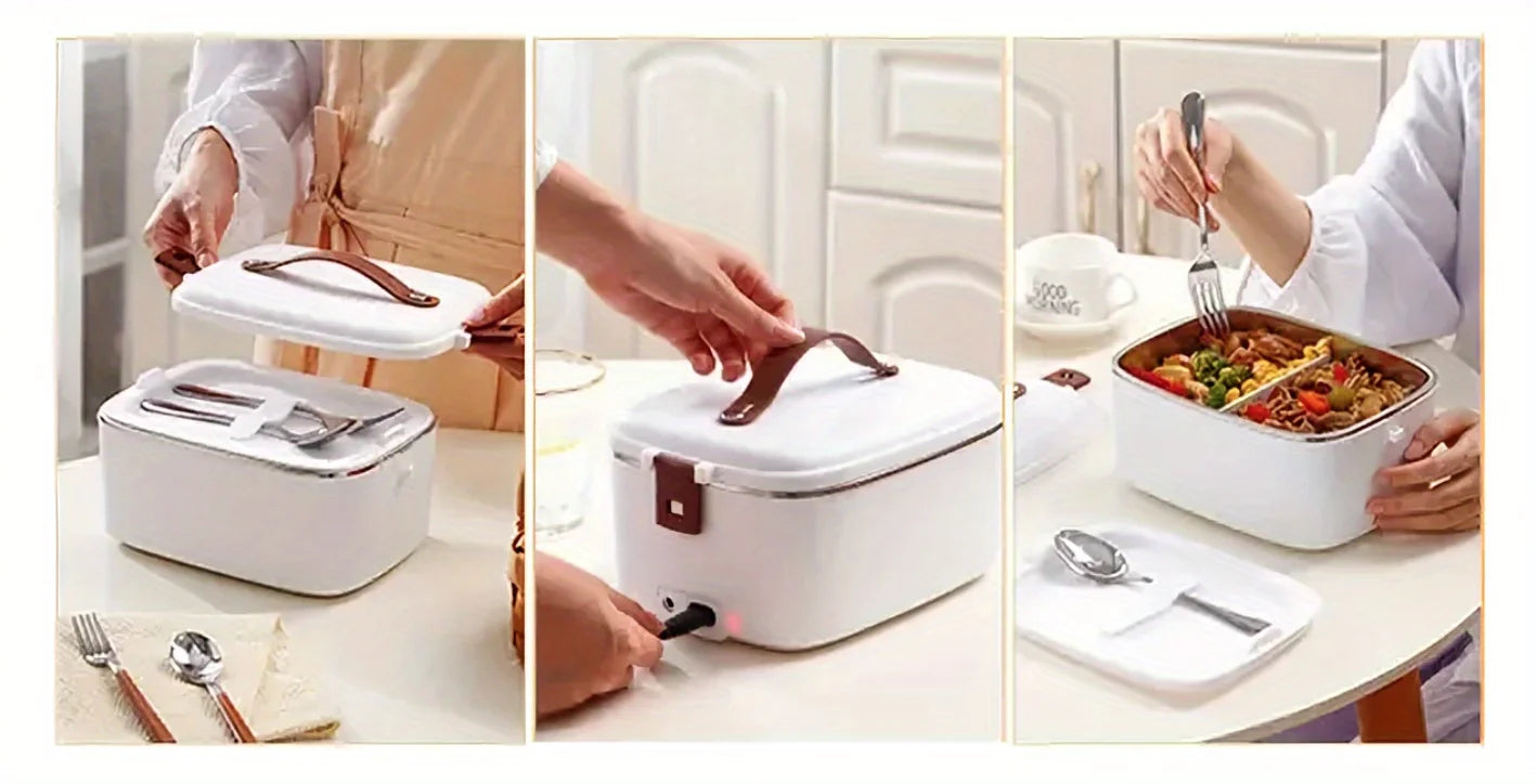 1.8L Electric Lunchbox Food Heater Car And Home Use Portable Lunch Heater Stainless Steel Portable Food Warmer,