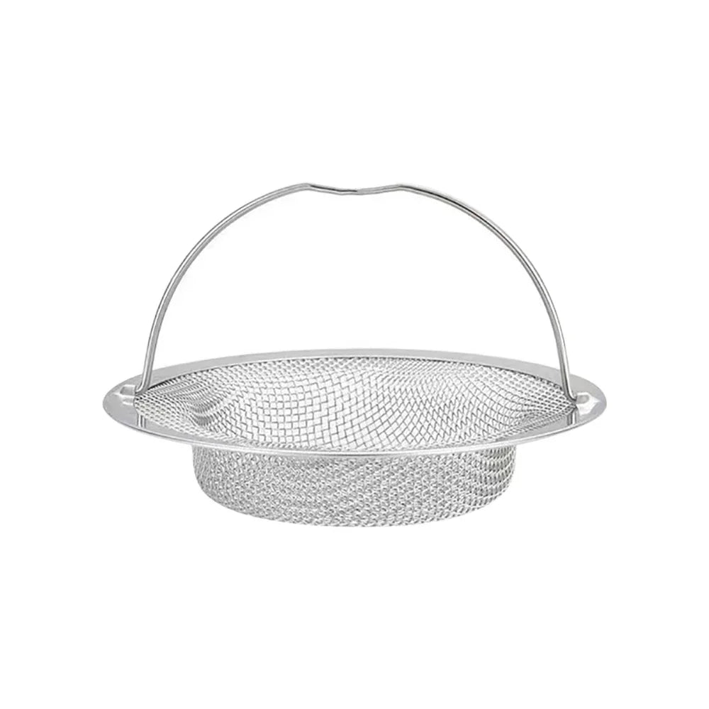 1/5PCS Stainless Steel Kitchen Sink Filter Kitchen Garbage Food Residue Dishsink Filter With Handle Metal Sink Strainer