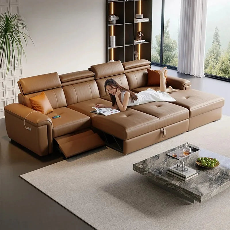 Large Brown Living Room Sofa Back Support Design Recliner Lounges Living Room Sofas Luxury Nordic Divano Adhd Home Furniture