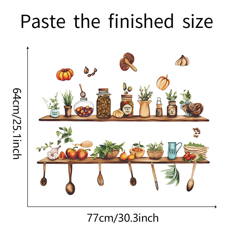 Creative Kitchen Appliances Shelving Dining Room Kitchen Background Wall Decor Beautifying Home Improvement Wall Stickers